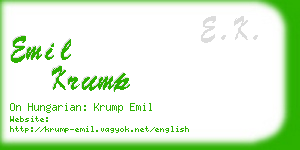 emil krump business card